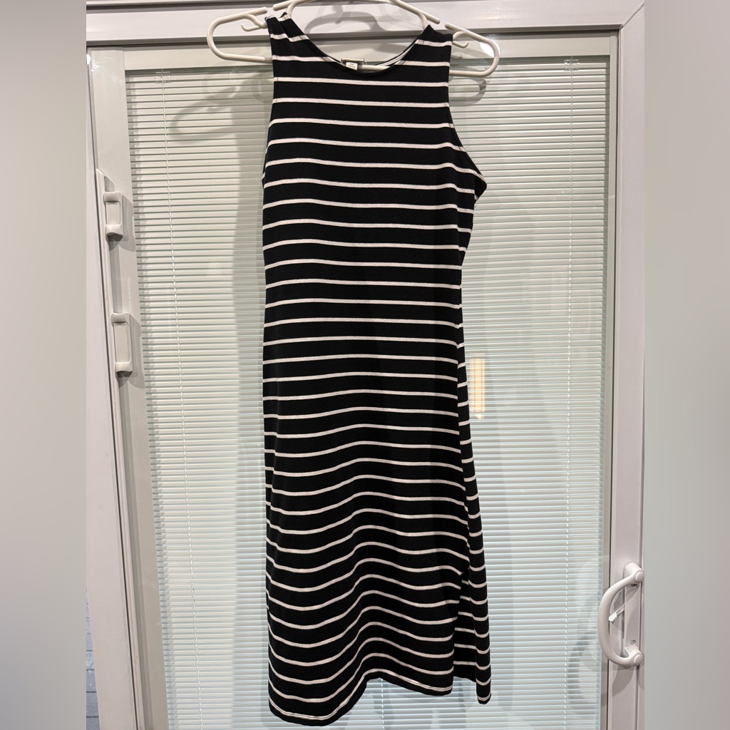 A New Day Black And White Sheath Dress - Xs